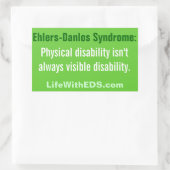 Syndroom van Ehlers-Danlos (EDS) Sticker (Tas)