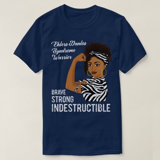 Syndroom van Ehlers Danlos Warrior Indestructible T-shirt (Design voorkant)