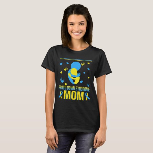 Syndroom van Mam Down Syndrome Bewustheid Fa T-shirt (Voorkant volledig)