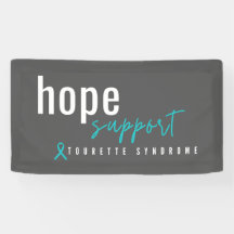 Syndroom van Tourette, hoop op steun. Bannerbord