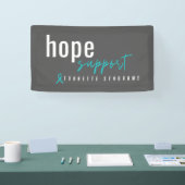 Syndroom van Tourette, hoop op steun. Bannerbord Spandoek (Beurs)