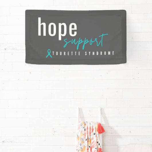 Syndroom van Tourette, hoop op steun. Bannerbord Spandoek (Insitu)