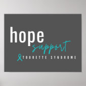 Syndroom van Tourette, hoop op steun. POSTER & PRI (Voorkant)