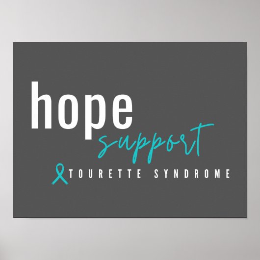 Syndroom van Tourette, hoop op steun. POSTER & PRI (Voorkant)