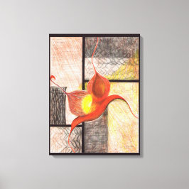 Synergy Hand-geïllustreerde (Ebony Edge) Canvas Ar Afdruk