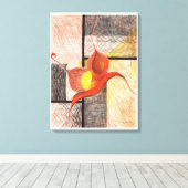 Synergy Hand-geïllustreerde (Ivory Edge) Canvas Ar (Insitu (Houten vloer))