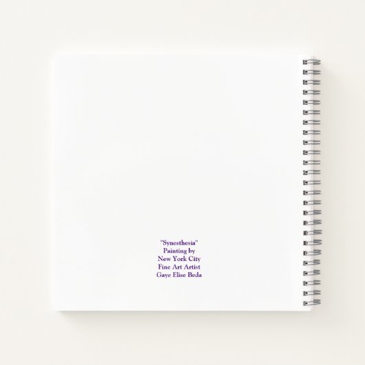 Synesthesie Notitieboek (Achterkant)