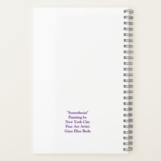 Synesthesie Notitieboek (Achterkant)