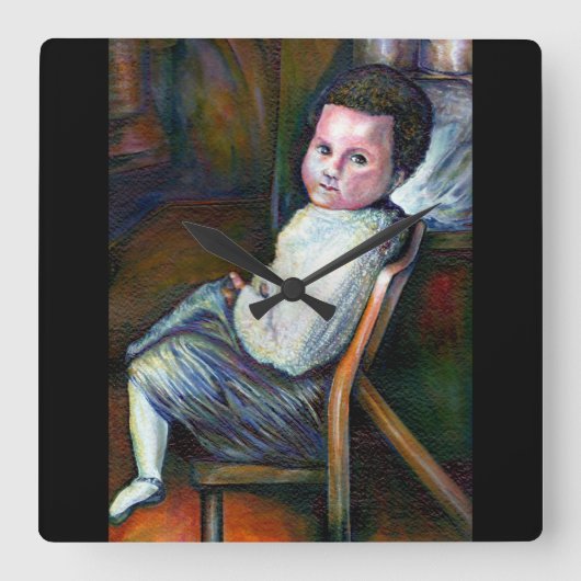 Synesthesie Vierkante Klok (Voorkant)