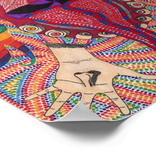 synesthetisch pointilisme poster (Hoek)