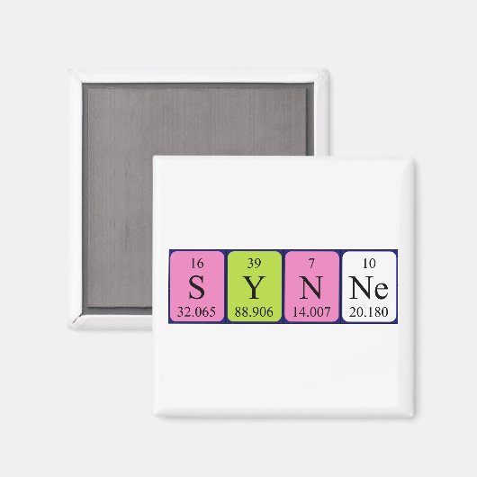 Synne periodieke table name magnet (Voorkant / Achterkant)