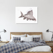 Synodontis Eupterus Catfish wrapped canvas Afdruk (Insitu (Slaapkamer))