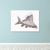 Synodontis Eupterus Catfish wrapped canvas Afdruk (Insitu (Houten vloer))