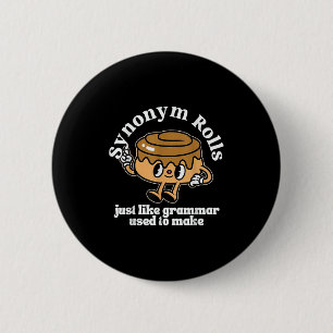 Synoniem Rolls Grammatica Pun  Stijl Ronde Button 5,7 Cm