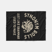 Synoniem Rolls Joke Cinnamon Rolls Grammatica Pun Fleece Deken (Voorkant (Horizontaal))