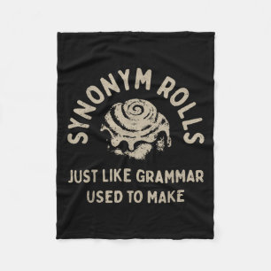 Synoniem Rolls Joke Cinnamon Rolls Grammatica Pun  Fleece Deken
