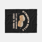 Synoniem Rolls Joke Cinnamon Rolls Grammatica Pun  Fleece Deken (Voorkant (Horizontaal))