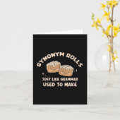 Synoniem Rolls Joke Cinnamon Rolls Grammatica Pun  Kaart (Gele Bloem)