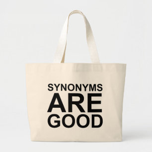 SYNONIEMEN ZIJN GOED Grof Grappig Taal Grap Grote Tote Bag