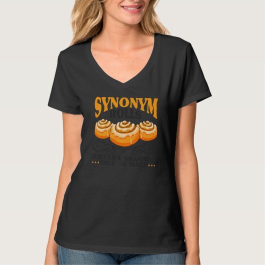 Synoniemenrollen net zoals grammatica gebruikt om t-shirt (Voorkant)