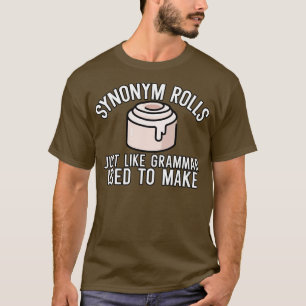 Synoniemenrollen zoals grammatica gebruikt om te m t-shirt