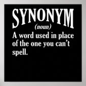 Synonym Definition English Language Teacher Poster (Voorkant)