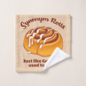 Synonym rollen net als een grijsmachine die gebrui bad handdoek (Wasdoekje)