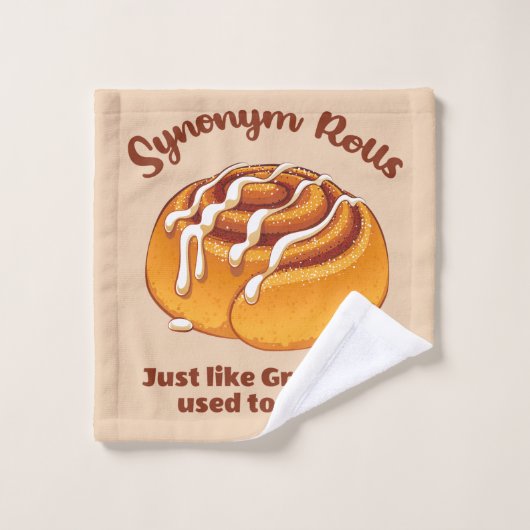 Synonym rollen net als een grijsmachine die gebrui bad handdoek (Wasdoekje)