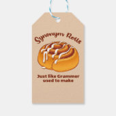 Synonym rollen net als een grijsmachine die gebrui cadeaulabel (Achterkant)