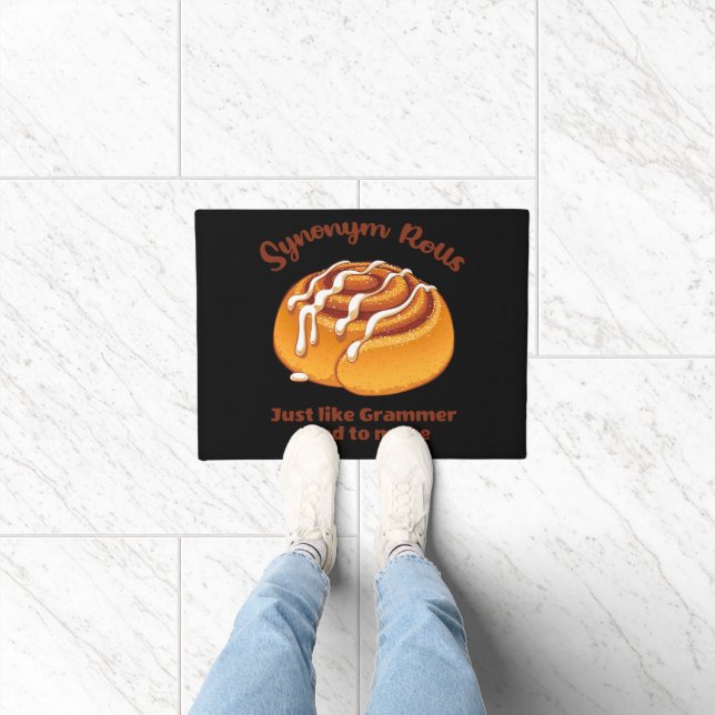 Synonym rollen net als een grijsmachine die gebrui deurmat (Binnen)