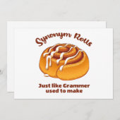 Synonym rollen net als een grijsmachine die gebrui feestdagenkaart (Voorkant / Achterkant)