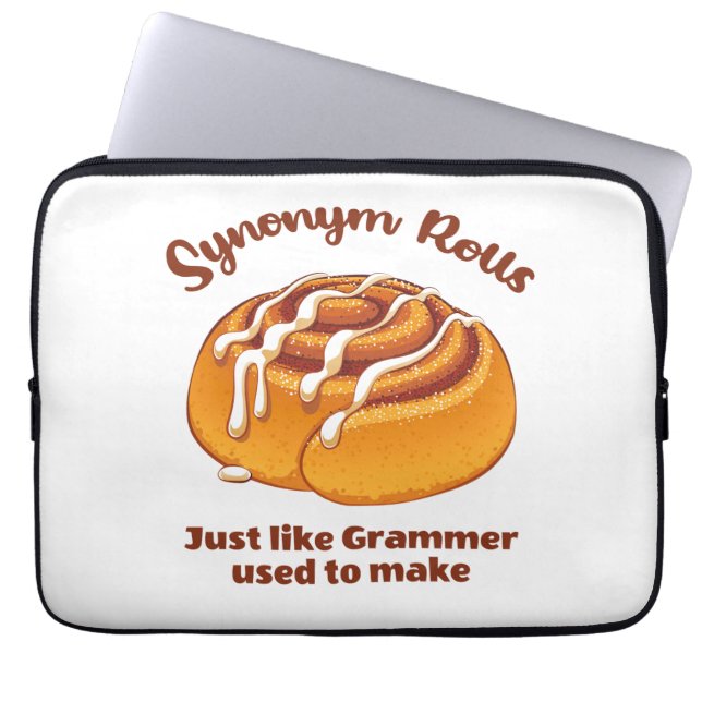 Synonym rollen net als een grijsmachine die gebrui laptop sleeve (Voorkant)