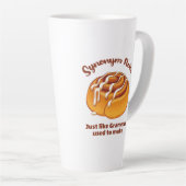 Synonym rollen net als een grijsmachine die gebrui latte mok (Rechterhoek)