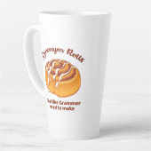 Synonym rollen net als een grijsmachine die gebrui latte mok (Linkerhoek)