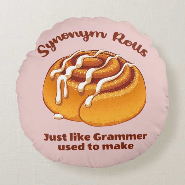 Synonym rollen net als een grijsmachine die gebrui rond kussen (Voorkant)
