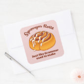 Synonym rollen net als een grijsmachine die gebrui vierkante sticker (Envelop)