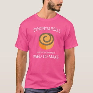Synonym rollen net als grammatica die gebruikt wor t-shirt
