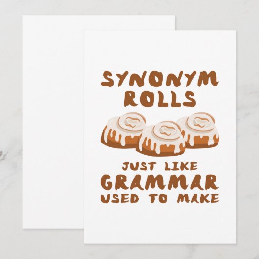 Synonym Rolls Bedankkaart (Voorkant / Achterkant)
