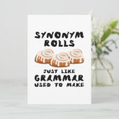 Synonym Rolls Bedankkaart (Staand voorkant)