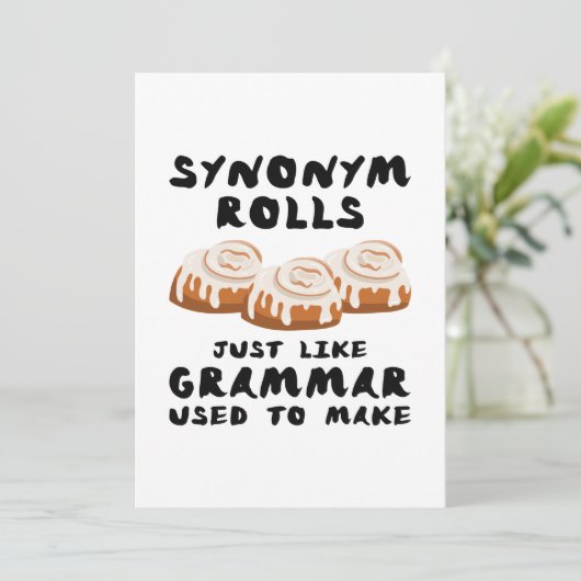Synonym Rolls Bedankkaart (Staand voorkant)