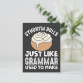 Synonym Rolls Meme English Grammar Teacher Pun Briefkaart (Staand voorkant)