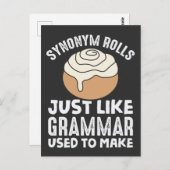 Synonym Rolls Meme English Grammar Teacher Pun Briefkaart (Voorkant / Achterkant)