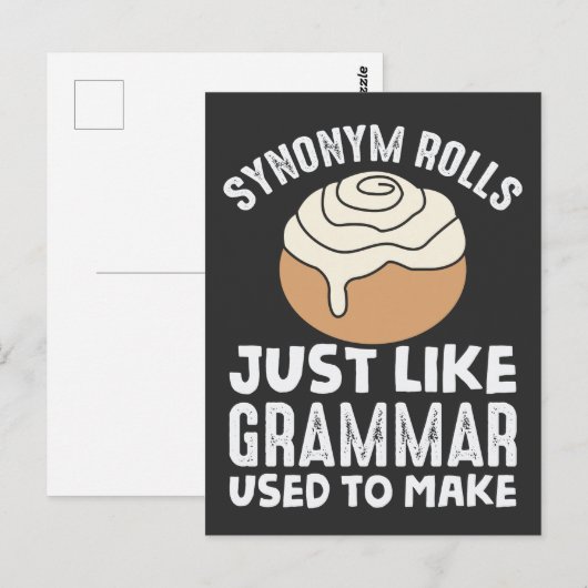 Synonym Rolls Meme English Grammar Teacher Pun Briefkaart (Voorkant / Achterkant)