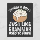 Synonym Rolls Meme English Grammar Teacher Pun Briefkaart (Voorkant)