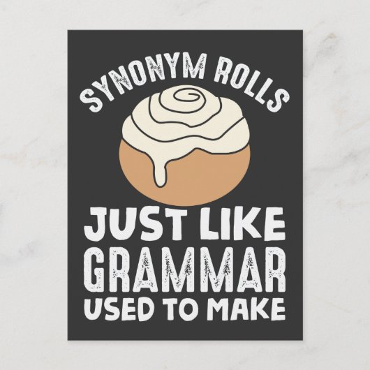 Synonym Rolls Meme English Grammar Teacher Pun Briefkaart (Voorkant)