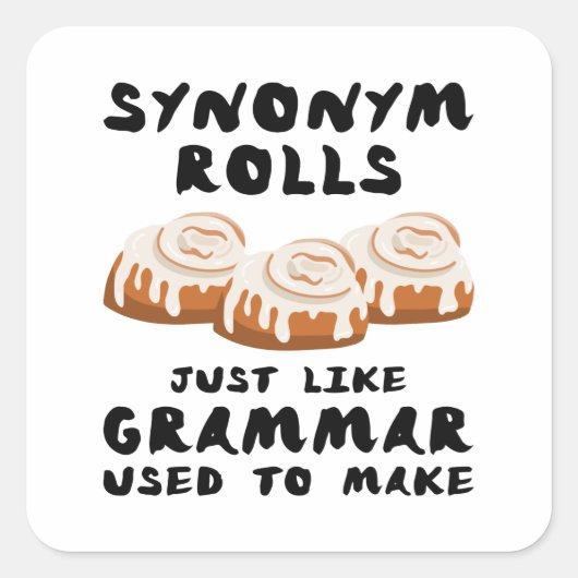 Synonym Rolls Vierkante Sticker (Voorkant)