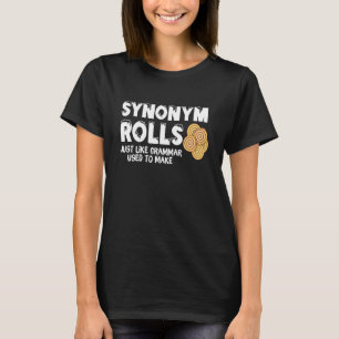 Synonym rolt net zoals grammatica die gebruikt wor t-shirt
