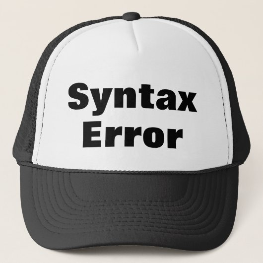 Syntax Error cap Trucker Pet (Voorkant)