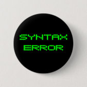 SYNTAX-FOUTpop Ronde Button 5,7 Cm (Voorkant)