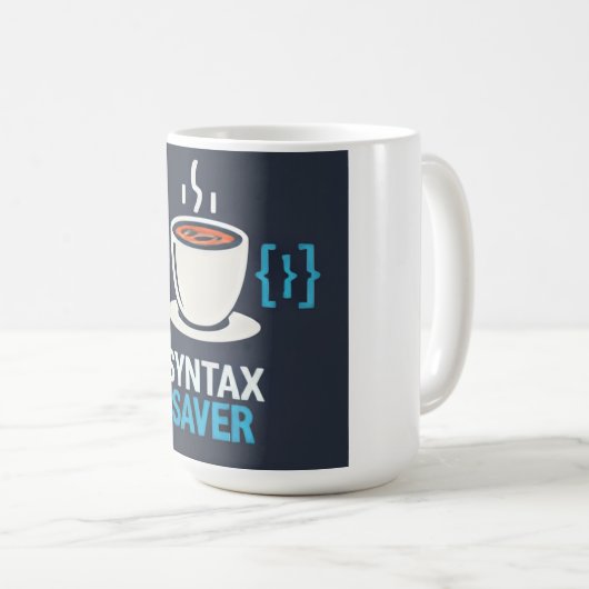 Syntax Saver Coffee & Code Koffiemok (Voorkant rechts)